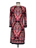 Echo Paisley Burgundy Casual Dress Size S - photo 2