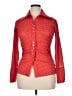 Elite 100% Nylon Polka Dots Red Long Sleeve Blouse Size 14 - photo 1