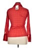 Elite 100% Nylon Polka Dots Red Long Sleeve Blouse Size 14 - photo 2
