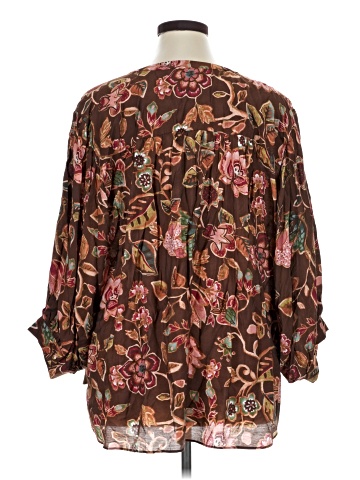 Rose + Olive 3/4 Sleeve Blouse (view 2)