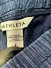 Athleta 100% Linen Chevron-herringbone Blue Denim Shorts Size 8 - photo 3