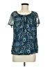 Apt. 9 Teal Short Sleeve Blouse Size M - photo 1