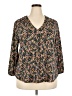 Vince Camuto Floral Black 3/4 Sleeve Blouse Size XXL - photo 1