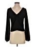 Lulus 100% Polyester Black Long Sleeve Blouse Size S - photo 1