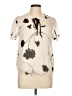 Monteau Ivory Short Sleeve Blouse Size L - photo 1
