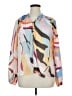 Unbranded 100% Polyester Color Block Pink Long Sleeve Blouse Size XL - photo 1