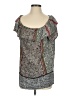 DR2 100% Rayon Gray Short Sleeve Blouse Size S - photo 1