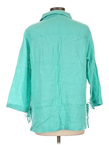 Isaac Mizrahi 3/4 Sleeve Button-Down Shirt (view 2)