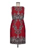 Talbots 100% Polyester Paisley Burgundy Cocktail Dress Size 8 Petite - photo 1