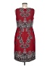 Talbots 100% Polyester Paisley Burgundy Cocktail Dress Size 8 Petite - photo 2