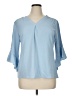 Blooming Jelly Blue 3/4 Sleeve Blouse Size XL - photo 1