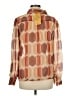 Tramp 100% Polyester Color Block Orange Long Sleeve Blouse Size M - photo 2
