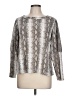 Ava James Animal Print Silver Pullover Sweater Size L - photo 1