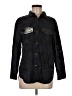 Elan 100% Cotton Black Long Sleeve Button-Down Shirt Size M - photo 1