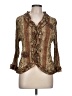 PIANO 100% Polyester Brown 3/4 Sleeve Blouse Size L - photo 1