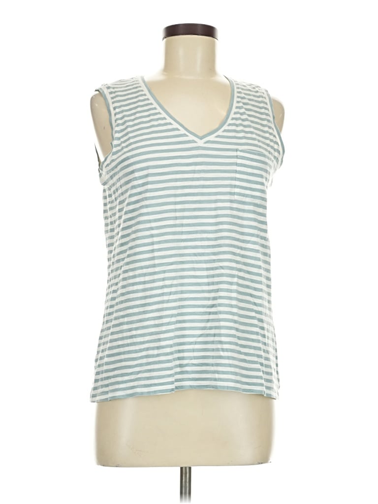 Pre-owned Garnet Hill Sleeveless T-shirt In Teal
