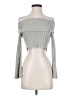 Romwe 100% Polyester Gray Long Sleeve Top Size S - photo 1