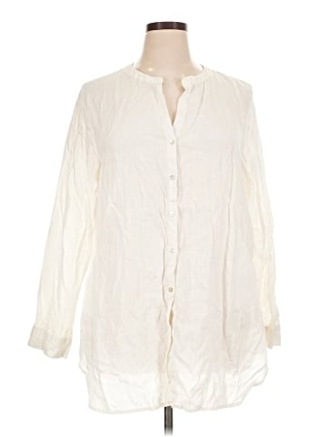 Sigrid Olsen Long Sleeve Button-Down Shirt (view 1)
