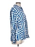 Autograph Print Blue Long Sleeve Blouse Size 12 - photo 4