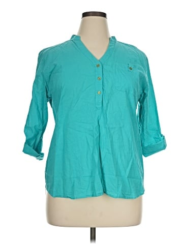 Hester & Orchard 3/4 Sleeve Button-Down Shirt (view 1)