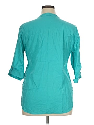 Hester & Orchard 3/4 Sleeve Button-Down Shirt (view 2)