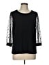CeCe Black 3/4 Sleeve Top Size L - photo 1