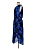 Ann Taylor Print Blue Cocktail Dress Size M - photo 5