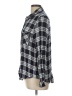 Le Lis 100% Rayon Plaid Black Long Sleeve Button-Down Shirt Size L - photo 5