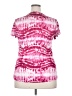 Danskin Now 100% Polyester Tie-dye Pink Short Sleeve Top Size 20 - photo 2