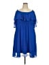 Torrid 100% Polyester Solid Blue Casual Dress Size 20 - photo 1