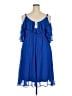 Torrid 100% Polyester Solid Blue Casual Dress Size 20 - photo 2