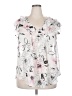 Torrid 100% Polyester White Short Sleeve Blouse Size 2X Plus (2) - photo 1