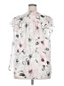 Torrid 100% Polyester White Short Sleeve Blouse Size 2X Plus (2) - photo 2