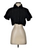 Solid & Striped Black Short Sleeve Blouse Size XS - photo 1