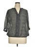 Gap Outlet Polka Dots Gray 3/4 Sleeve Blouse Size XL - photo 1
