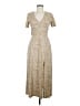 WAYF Animal Print Tan Casual Dress Size 8 - photo 1