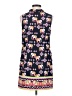 Crown & Ivy 100% Polyester Print Blue Casual Dress Size 2 Petite - photo 2