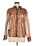 MNG Metallic Brown Long Sleeve Blouse Size 6 - photo 1