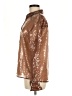 MNG Metallic Brown Long Sleeve Blouse Size 6 - photo 5