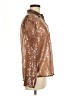 MNG Metallic Brown Long Sleeve Blouse Size 6 - photo 4