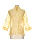 Alfred Dunner Yellow 3/4 Sleeve Button-Down Shirt Size 12 Petite - photo 2