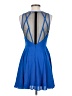 Sugar Lips Solid Blue Cocktail Dress Size S - photo 2