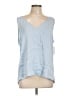 Nordstrom 100% Viscose Blue Sleeveless Blouse Size L - photo 1