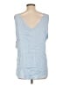Nordstrom 100% Viscose Blue Sleeveless Blouse Size L - photo 2