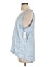 Nordstrom 100% Viscose Blue Sleeveless Blouse Size L - photo 5