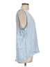 Nordstrom 100% Viscose Blue Sleeveless Blouse Size L - photo 4