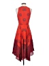 A.L.C. 100% Silk Paisley Red Cocktail Dress Size 4 - photo 2