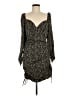 Lush 100% Polyester Floral Black Cocktail Dress Size M - photo 1