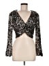 ASTR The Label 100% Polyester Black Long Sleeve Top Size M - photo 1