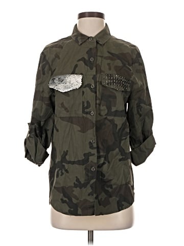 Elan 3/4 Sleeve Button-Down Shirt (view 1)